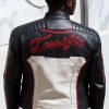 Shop Superman-Edi-Gathegi-Black-and-White-Leather-Jacket