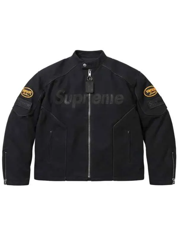 Buy Supreme-Vanson-Leathers-Black-Cordura-Jacket