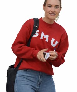 Shop Whitney-Movie-Swiped-Lily-James-SMU-Crew-Neck-Sweatshirt