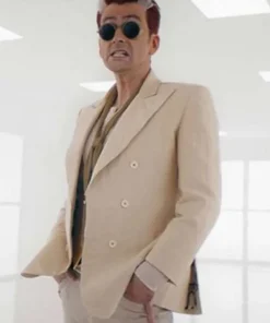 Buy TV-Series-Good-Omens-2026-David-Tennant-Beige-Blazer