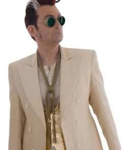Shop TV-Series-Good-Omens-David-Tennant-Beige-Blazer