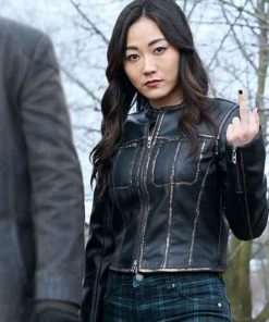 Shop The Boys S05 Kimiko Miyashiro Black Leather Jacket