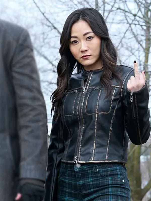 Shop The Boys S05 Kimiko Miyashiro Black Leather Jacket