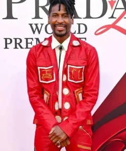 Buy The-Devil-Wears-Prada-2-Premiere-Jon-Batiste-Red-Jacket