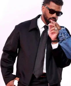 Buy The-Devil-Wears-Prada-2-Premiere-Russell-Wilson-Black-Jacket