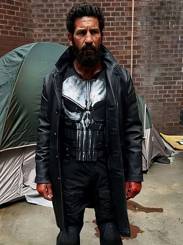 Shop The-Punisher-One-Last-Kill-Jon-Bernthal-Leather-Coat