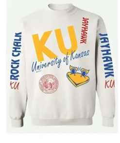 Buy University-Of-Kansas-Taylor-Swift-Kansas-Jayhawks-White-Sweatshirt