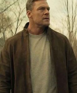 Shop Alan Ritchson Reacher 2025 Jack Reacher Brown Leather Jacket