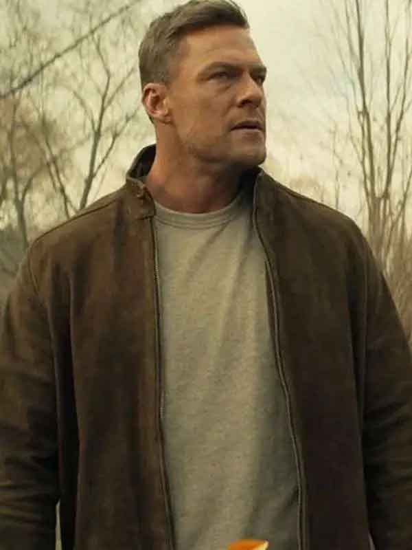 Shop Alan Ritchson Reacher 2025 Jack Reacher Brown Leather Jacket