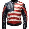 American Flag Leather Motorcycle Jacket