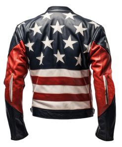 Buy American Flag Leather Motorcycle Jacket