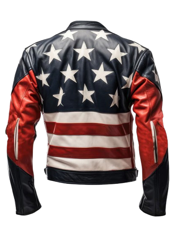 Buy American Flag Leather Motorcycle Jacket