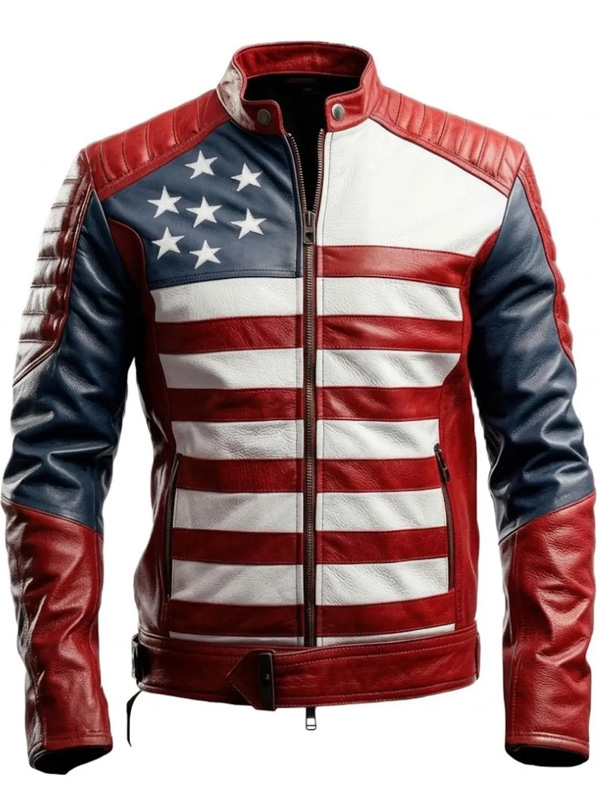 American Flag Jacket Mens