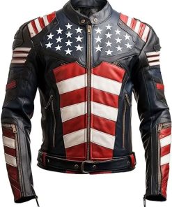American Flag Leather Jacket