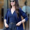 Buy Anne Hathaway The Devil Wears Prada 2 Blue Striped Blazer