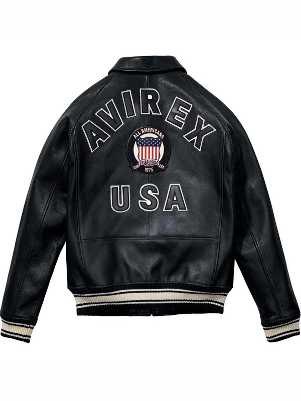 Buy Avirex USA Black Bomber Jacket