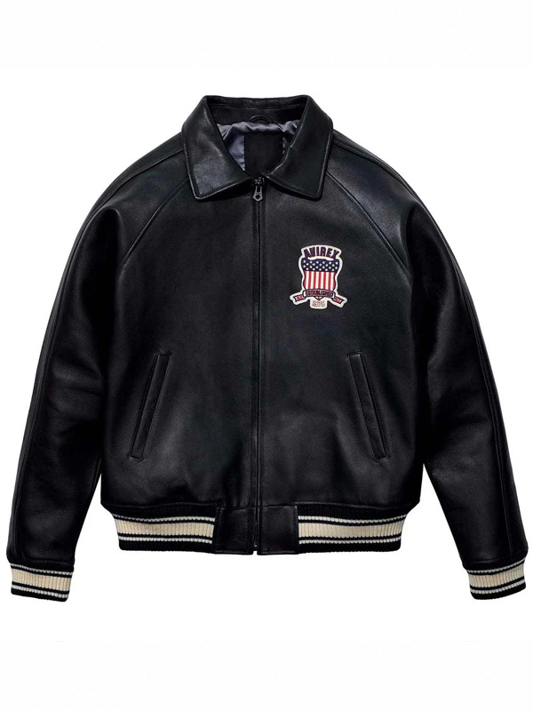 Avirex USA Black Bomber Jacket