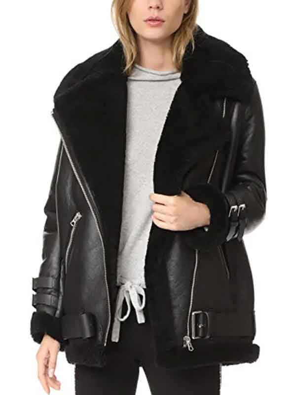 Shop B3 Bomber Shearling Aviator Jacket