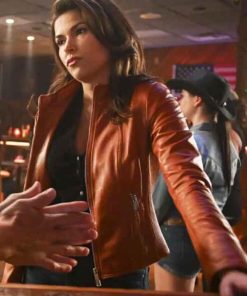 Shop Billie Matalon Tracker S02 Brown Jacket