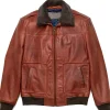 Buy Men-Vintage-Brown-Bomber-Leather-Flying-Jacket