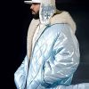 Shop Drake Iceman Blue Quilted Jacket