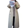 Shop Street Style Netherlands Carice van Houten Beige Long Coat