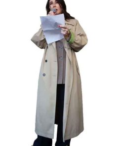 Shop Street Style Netherlands Carice van Houten Beige Long Coat