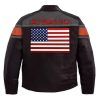 Buy Cafe Racer USA Flag Leather Jacket