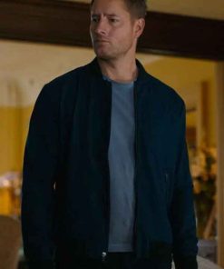Alternative view of Tracker Colter Shaw Blue Bomber Jacket