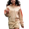 Buy Dallas Wings Azzi Fudd Beige Track Bomber Jacket