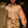 Shop Dallas-Wings 2026 Azzi Fudd Beige Track Bomber Jacket