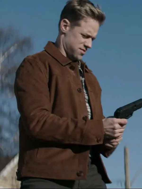 Shop David O’Donnell Reacher S02 Brown Jacket