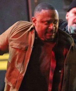 Shop David Ramsey Tracker S03 Brown Cotton Jacket