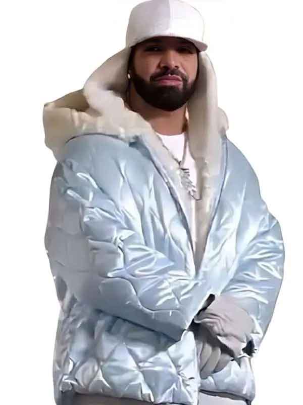 Buy Canadian Rapper Drake ICEMAN 2026 Blue Fur Shearling Jacket