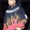 Buy Drake-Vaffanculo-Flame-Black-Printed-Hoodie