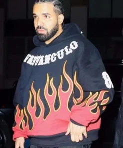 Buy Drake-Vaffanculo-Flame-Black-Printed-Hoodie