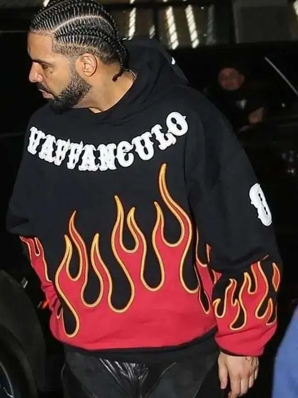 Shop Drake-Vaffanculo-Flame-Pullover-Hoodie