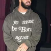 Shop Drake-Ye-Must-Be-Born-Again-Gray-Hoodie