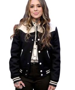 Shop TV Series Dutton Ranch 2026 Premiere Night Morgan Wade Black Varsity Jacket