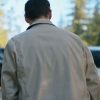 Shop Erik Gow Tracker S02 Craig King Off White Bomber Jacket