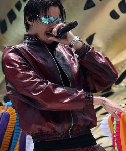 Shop FIFA World Cup Danny Ocean Burgundy Leather Jacket