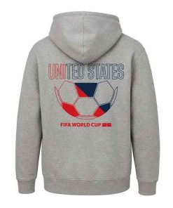 Buy FIFA World Cup 2026 USA Graphic Pullover Grey Hoodie