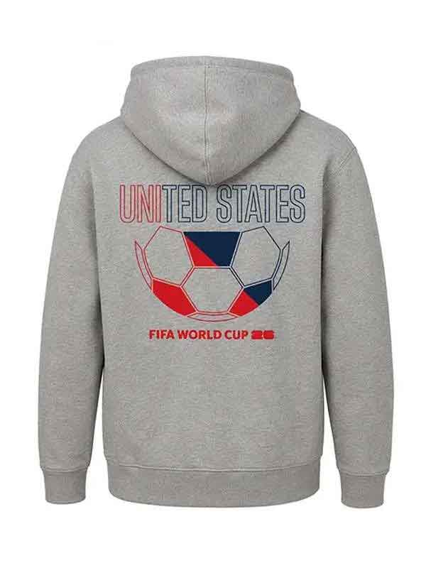 Buy FIFA World Cup 2026 USA Graphic Pullover Grey Hoodie