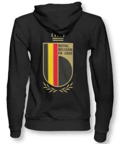 Shop FIFA World Cup Royal Belgian Team Black Hoodie