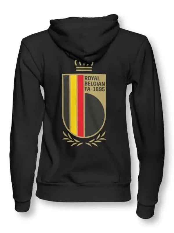 Shop FIFA World Cup Royal Belgian Team Black Hoodie