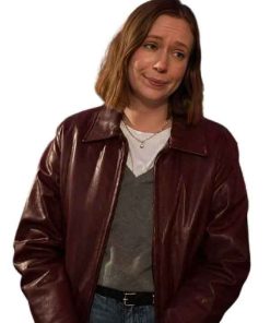 Buy Hannah Einbinder Hacks Ava Daniels Brown Leather Jacket