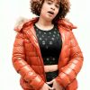 Shop Singer Ice Spice Orange Puffer Jacket