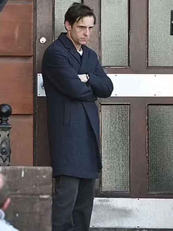Buy Jamie Bell Half Man Niall Black Wool Coat