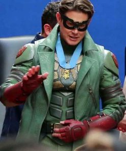 Shop Vought Rising Soldier Boy Green Leather Vest