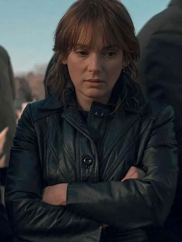 Buy Stranger Things Joyce Byers Black Leather Coat